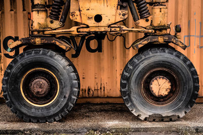 Close-up of vintage car