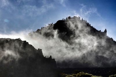 Low angle view of mountain against sky