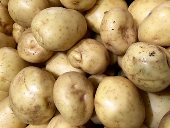 Organic raw potatoes