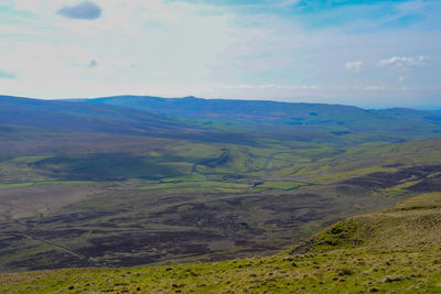 Scenic view of dramatic landscape against sky