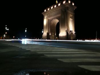 Light trails at night