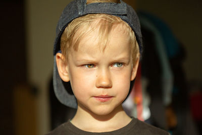 Close-up portrait of boy