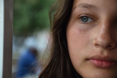 Close-up of young woman