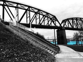 Railway bridge against sky