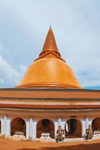 View of temple building against sky