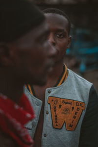 Side view of man looking away