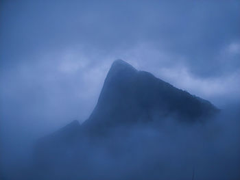 Low angle view of mountain against sky