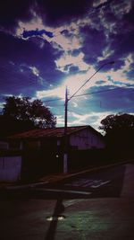 View of road against cloudy sky