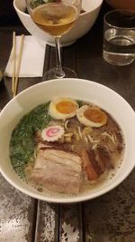 Close-up of served food in bowl