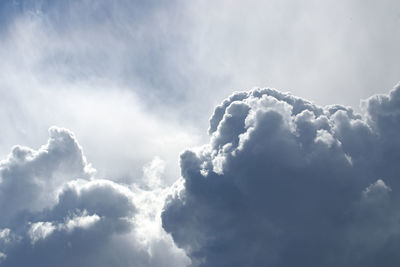 Low angle view of clouds in sky