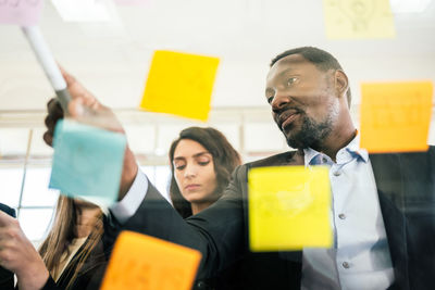 View of two people in office