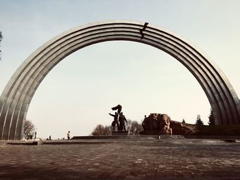 View of sculpture against clear sky