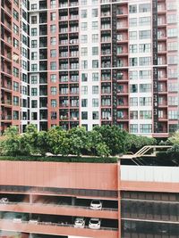 Low angle view of apartment building
