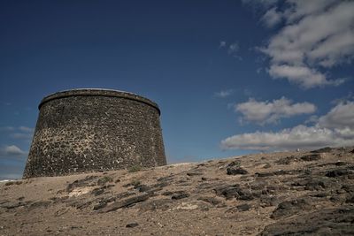 Low angle view of castle against sky