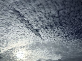 Low angle view of cloudy sky