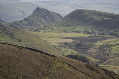 High angle view of valley