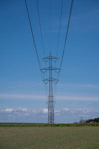 High voltage mast in danish landscape