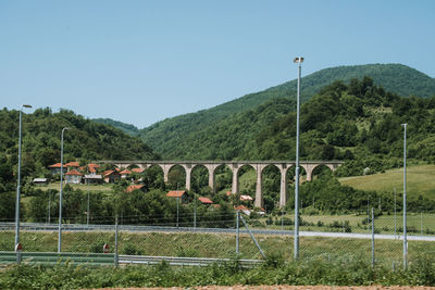 Scenic view of landscape against clear sky