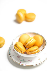 Close-up of cookies in plate