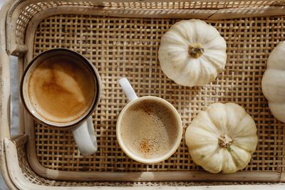 Directly above shot of coffee on table