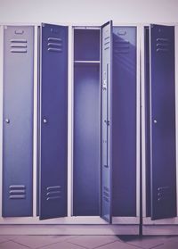 Open lockers in room
