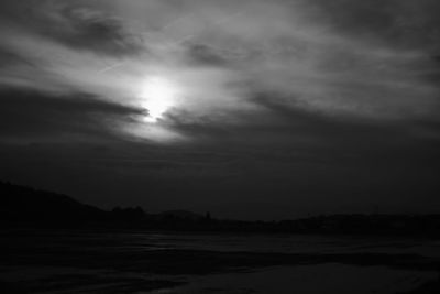 Scenic view of landscape against cloudy sky