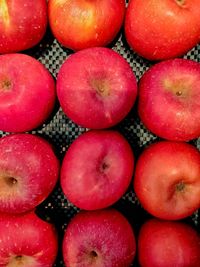 Full frame shot of apples in market