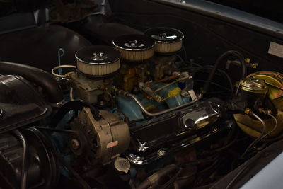 Close-up of vintage car engine