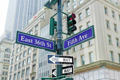 Low angle view of road sign