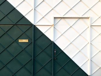 Full frame shot of building with closed door