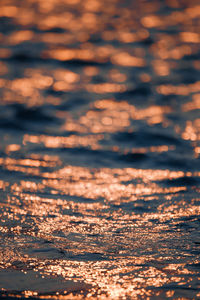 Full frame shot of sea during sunset