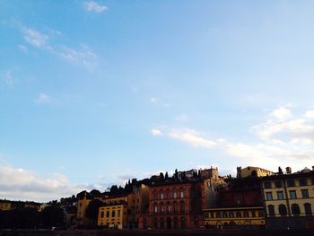 Residential district against sky