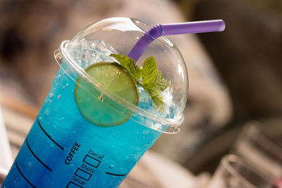 Close-up of cold drink