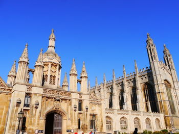 Low angle view of cathedral against clear sky