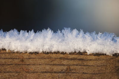 View of snow covered field