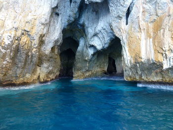 Rock formations in sea