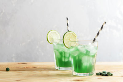 Close-up of drink on table