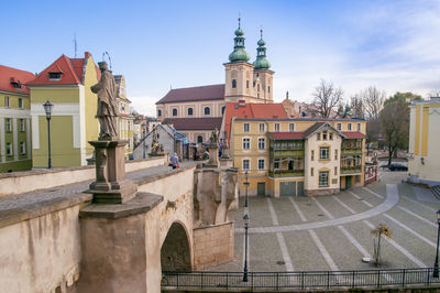 Buildings against sky in city