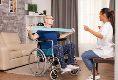 People sitting on table