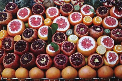 Full frame shot of oranges