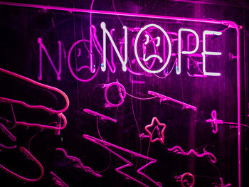 Close-up of text on wall