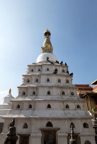 Low angle view of historical building against sky