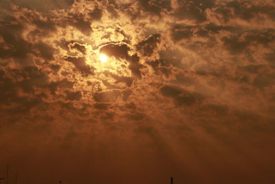 Low angle view of sky during sunset