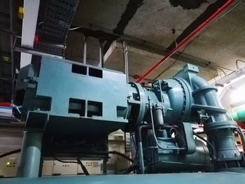 Close-up of machine part in factory