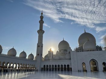 Low angle view of mosque against sky