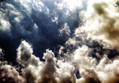 Low angle view of cloudy sky