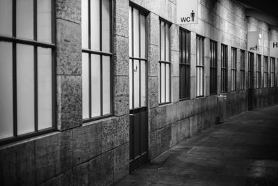 Empty corridor of building