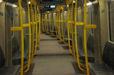 View of yellow train