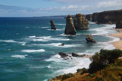 View of the twelve apostoles along the great ocean road, victoria, australia,