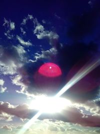 Low angle view of sky at sunset